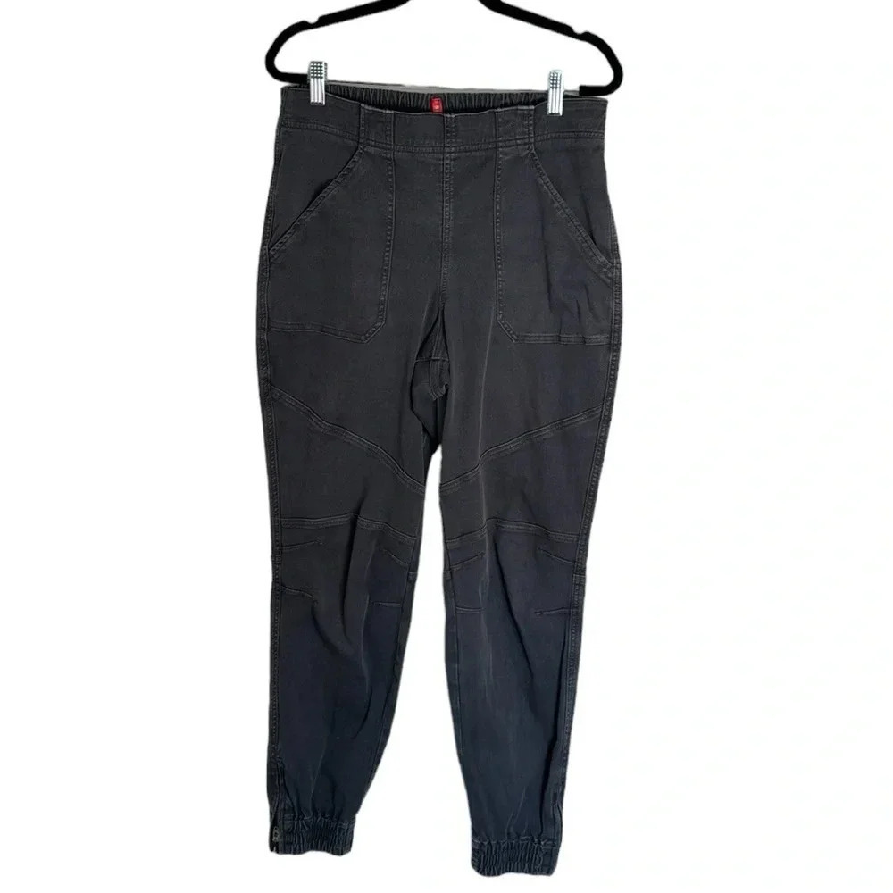 Spanx Stretch Twill Jogger Pants Washed Black Size Large